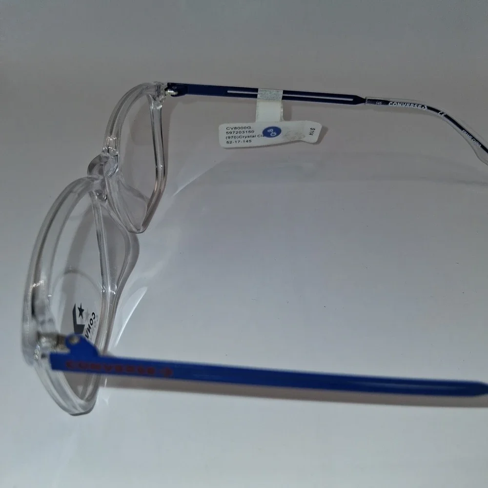 NEW CONVERSE CV800 Eyeglasses CLEAR/BLUE 100% AUTHENTIC 52-17-145